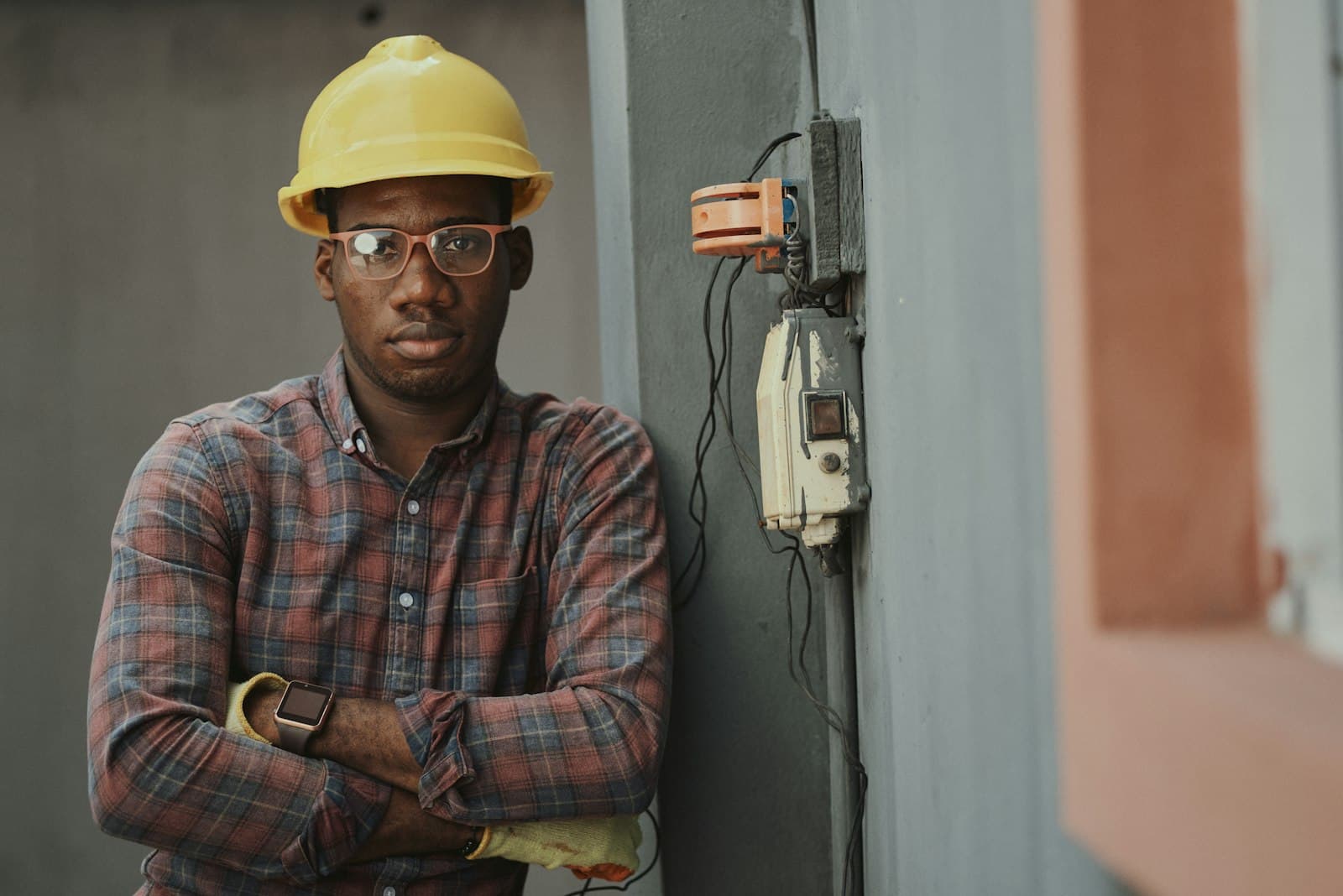 Contractor on job site